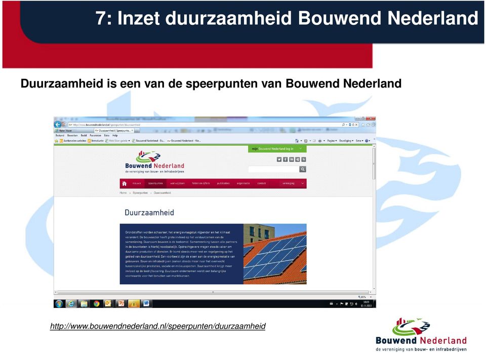 speerpunten van Bouwend Nederland