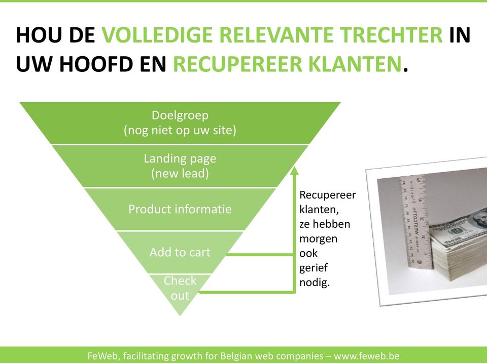 Doelgroep (nog niet op uw site) Landing page (new lead)