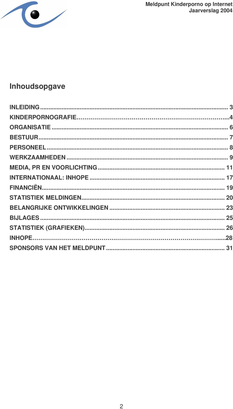 .. 11 INTERNATIONAAL: INHOPE... 17 FINANCIËN... 19 STATISTIEK MELDINGEN.