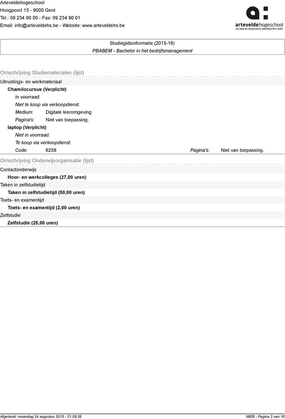 Code: 6258 Pagina's: Niet van toepassing.