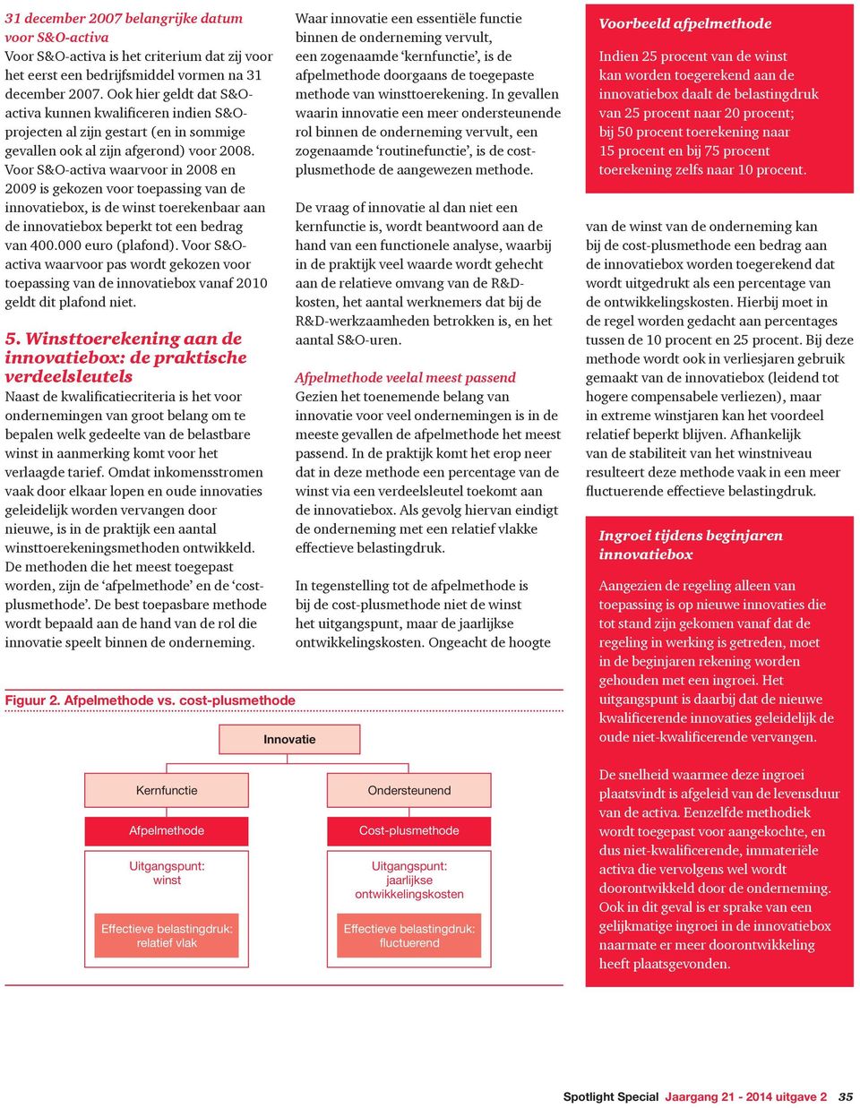 Voor S&O-activa waarvoor in 2008 en 2009 is gekozen voor toepassing van de innovatiebox, is de winst toerekenbaar aan de innovatiebox beperkt tot een bedrag van 400.000 euro (plafond).