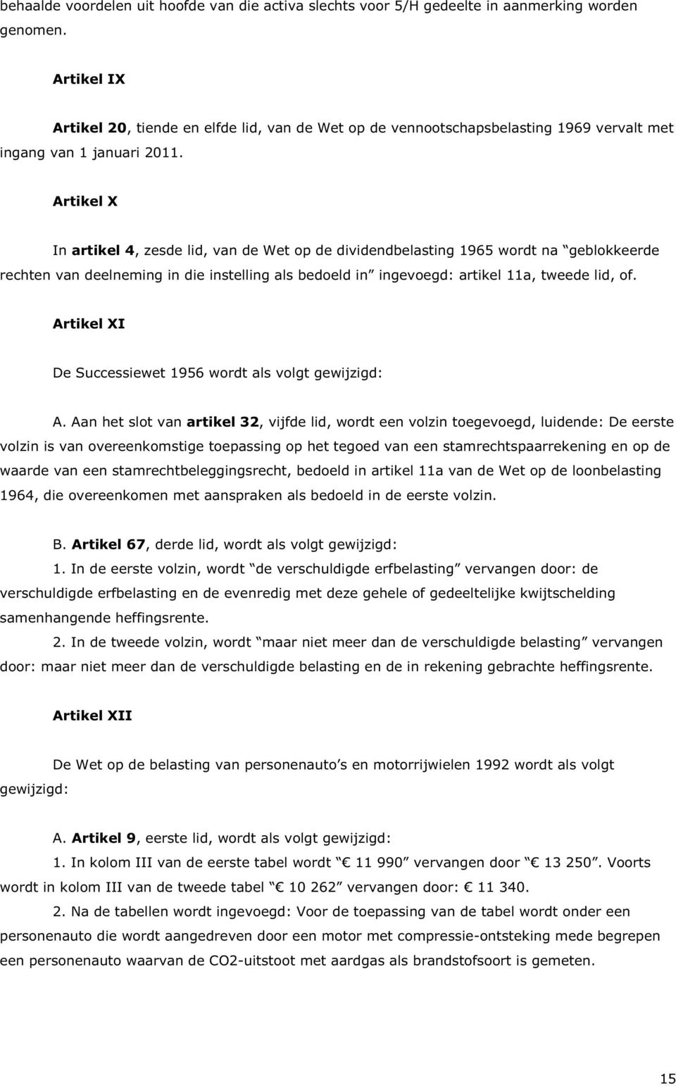 Artikel X In artikel 4, zesde lid, van de Wet op de dividendbelasting 1965 wordt na geblokkeerde rechten van deelneming in die instelling als bedoeld in ingevoegd: artikel 11a, tweede lid, of.