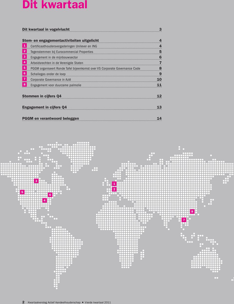 bijeenkomst over VS Corporate Governance Code 8 6 Schaliegas onder de loep 9 7 Corporate Governance in Azië 10 8 Engagement voor duurzame palmolie 11