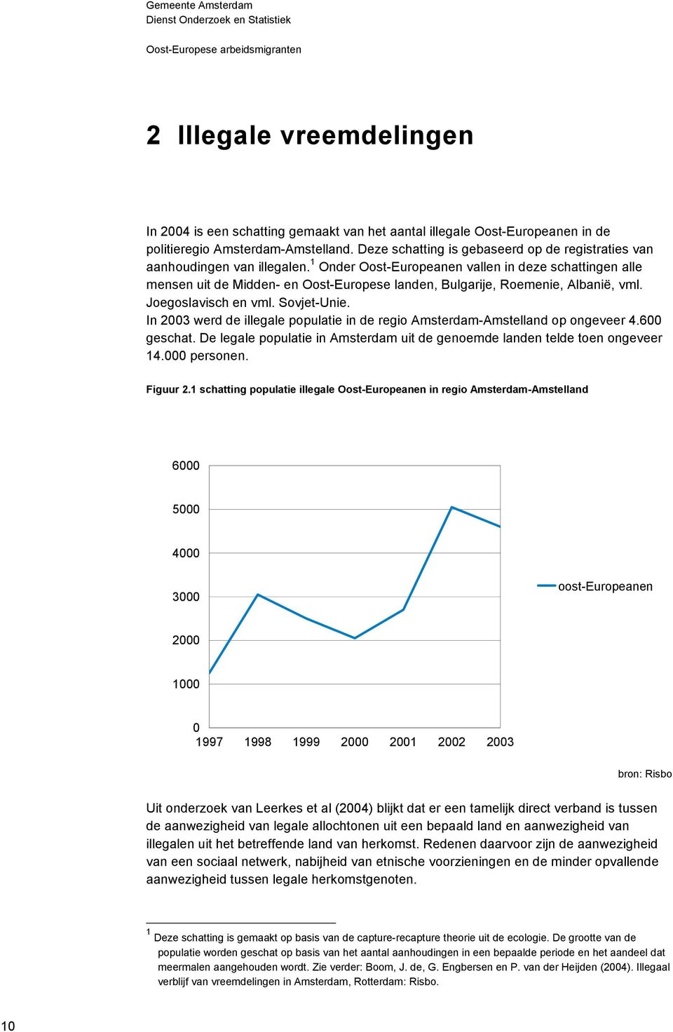 1 Onder Oost-Europeanen vallen in deze schattingen alle mensen uit de Midden- en Oost-Europese landen, Bulgarije, Roemenie, Albanië, vml. Joegoslavisch en vml. Sovjet-Unie.