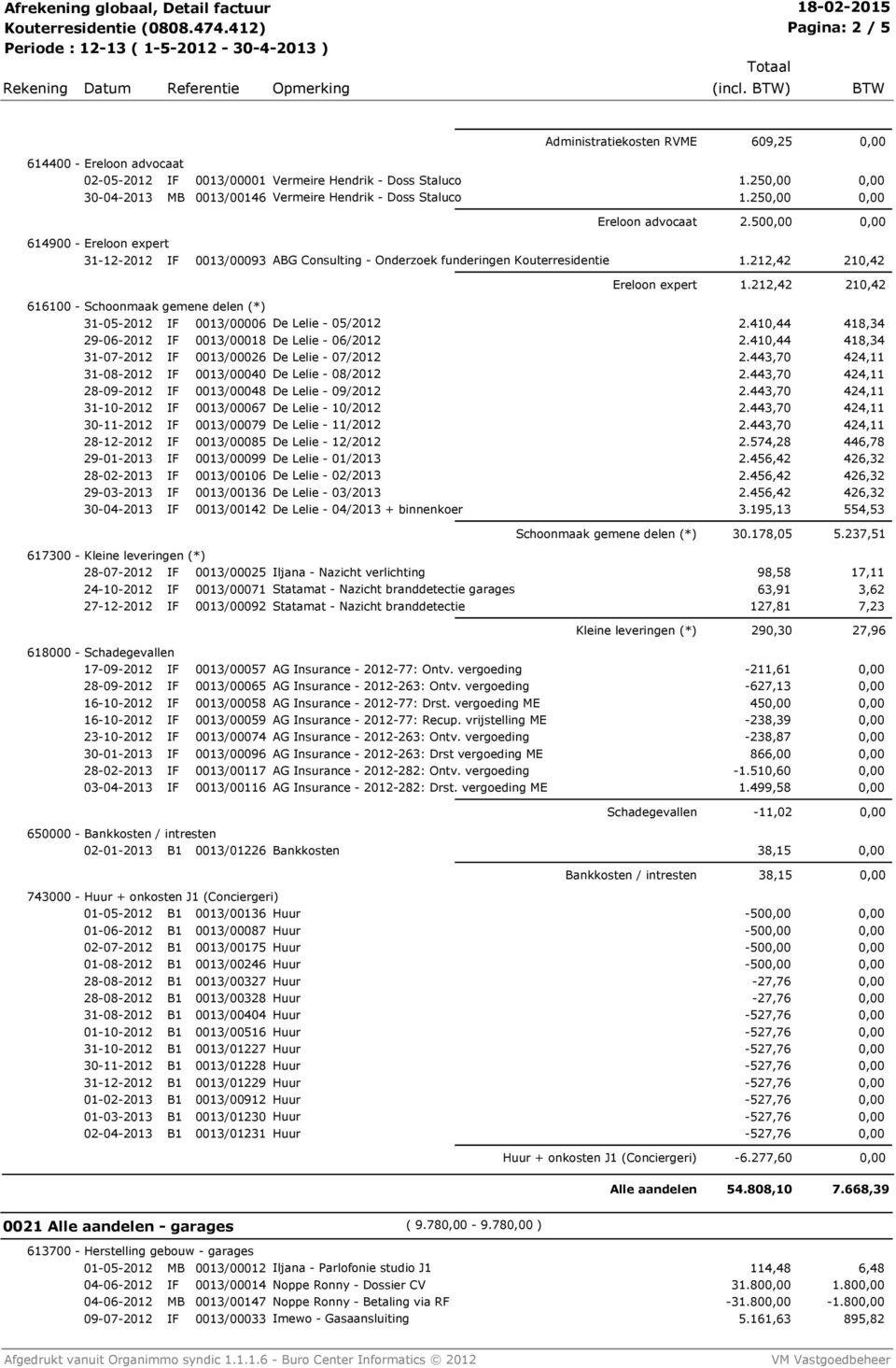 500,00 0,00 614900 - Ereloon expert 31-12-2012 IF 0013/00093 ABG Consulting - Onderzoek funderingen Kouterresidentie 1.212,42 210,42 Ereloon expert 1.