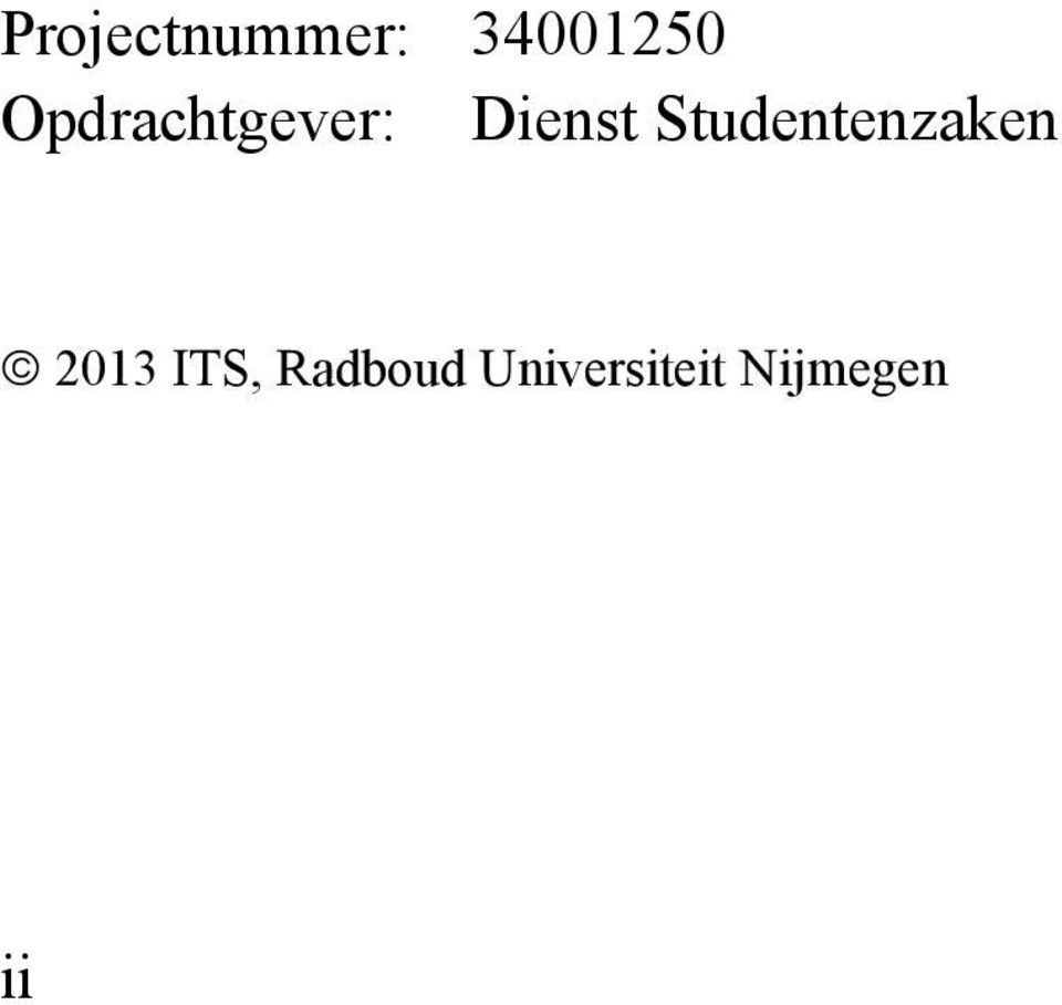 Studentenzaken 2013 ITS,