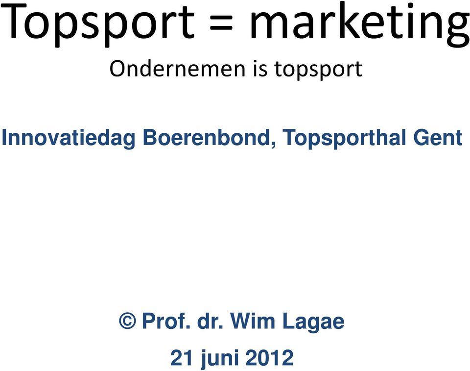 Innovatiedag Boerenbond,