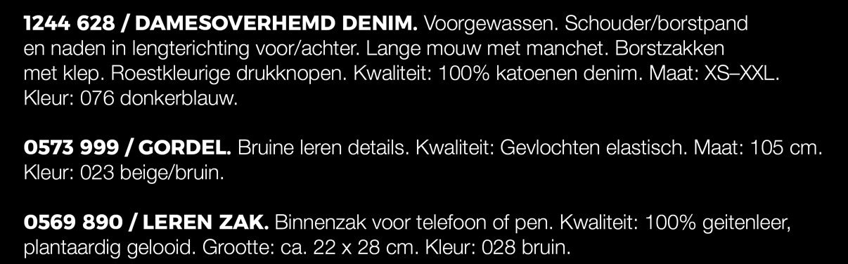 DESIGN / CONCEPT DESIGN / CONCEPT 1244 628 / DAMESOVERHEMD DENIM. Voorgewassen. Schouder/borstpand en naden in lengterichting voor/achter. Lange mouw met manchet. Borstzakken met klep.