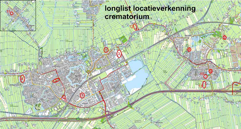 5. Rijnhof voorkeurslocatie 5.1 Locatieonderzoek 2014 Het locatieonderzoek geeft antwoord op de vraag: wat is de beste locatie voor een crematorium in de gemeente Woerden?