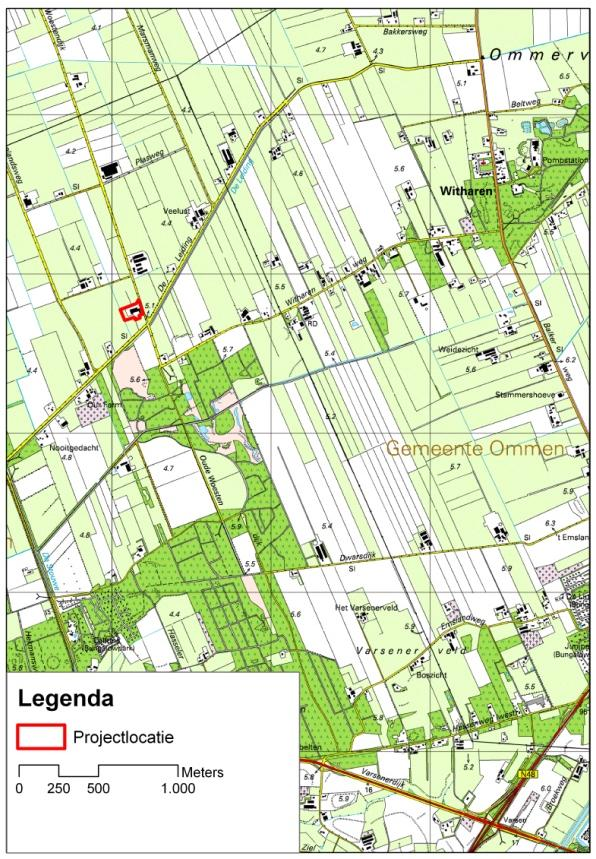 2 1. INLEIDING De initiatiefnemer is voornemens een nieuwe veeschuur te bouwen. In verband met deze voorgenomen ontwikkeling is een toetsing van de plannen noodzakelijk aan de natuurwetgeving.