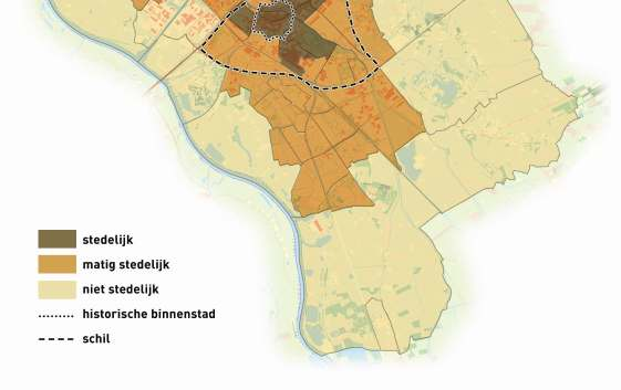 Bijlage 13d: Indeling in stedelijk, matig