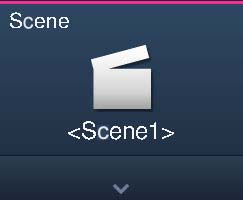 Scènes/sequenties (basisversies, die verder gevarieerd kunnen worden) Met het bedieningselement Scène kan de gebruiker zogenaamde scènes en sequenties starten.