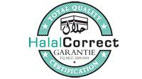 Logo Halal plus en Halal Correct De norm Halal Correct is een standaard kwaliteit en waarborgt de Halal- waardigheid van de gehele keten van het slachten tot het verpakken van de Halal producten.