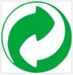 Green dot Dit is een logo die producenten krijgen wanneer ze betalen voor de verwerking van de verpakking tijdens het verwerken van afval in het productieland.