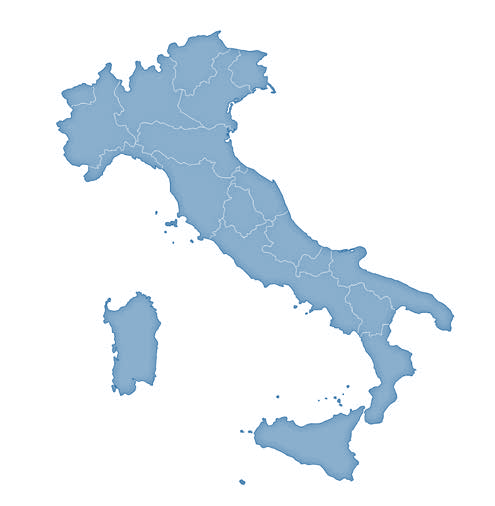 Land en volk 5 Le città italiane Vul de namen van de steden op de kaart op de juiste plaats in.