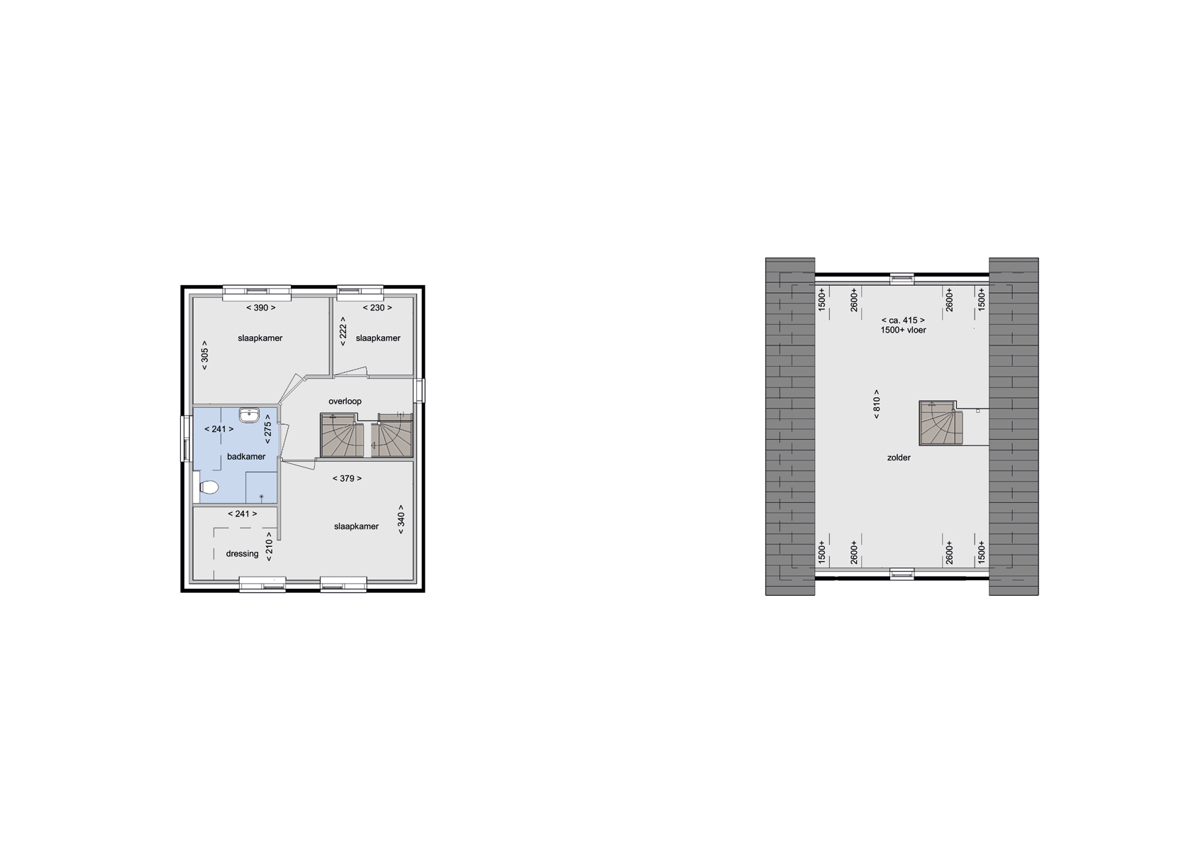 Woningtype Zonnebloem, eerste verdieping