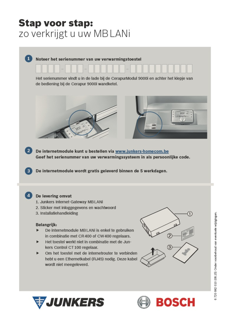 Systeem Cerapur 9000iW Opstelling van condensatie-wandketel Cerapur 9000i met weersafhankelijke regelaar CW 400 GC9000iW 20 E 23 * 7 736 701 256 1 2800,00 condensatie-wandketel Cerapur 9000i CW 400