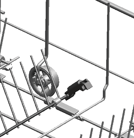 Inklapbare draden voor onderrek (2 & 4 onderdelen) (afhankelijk van het model) De inklapbare draadrekken in delen (A) die zich op het onderrek van de machine bevinden, zijn ontworpen voor een