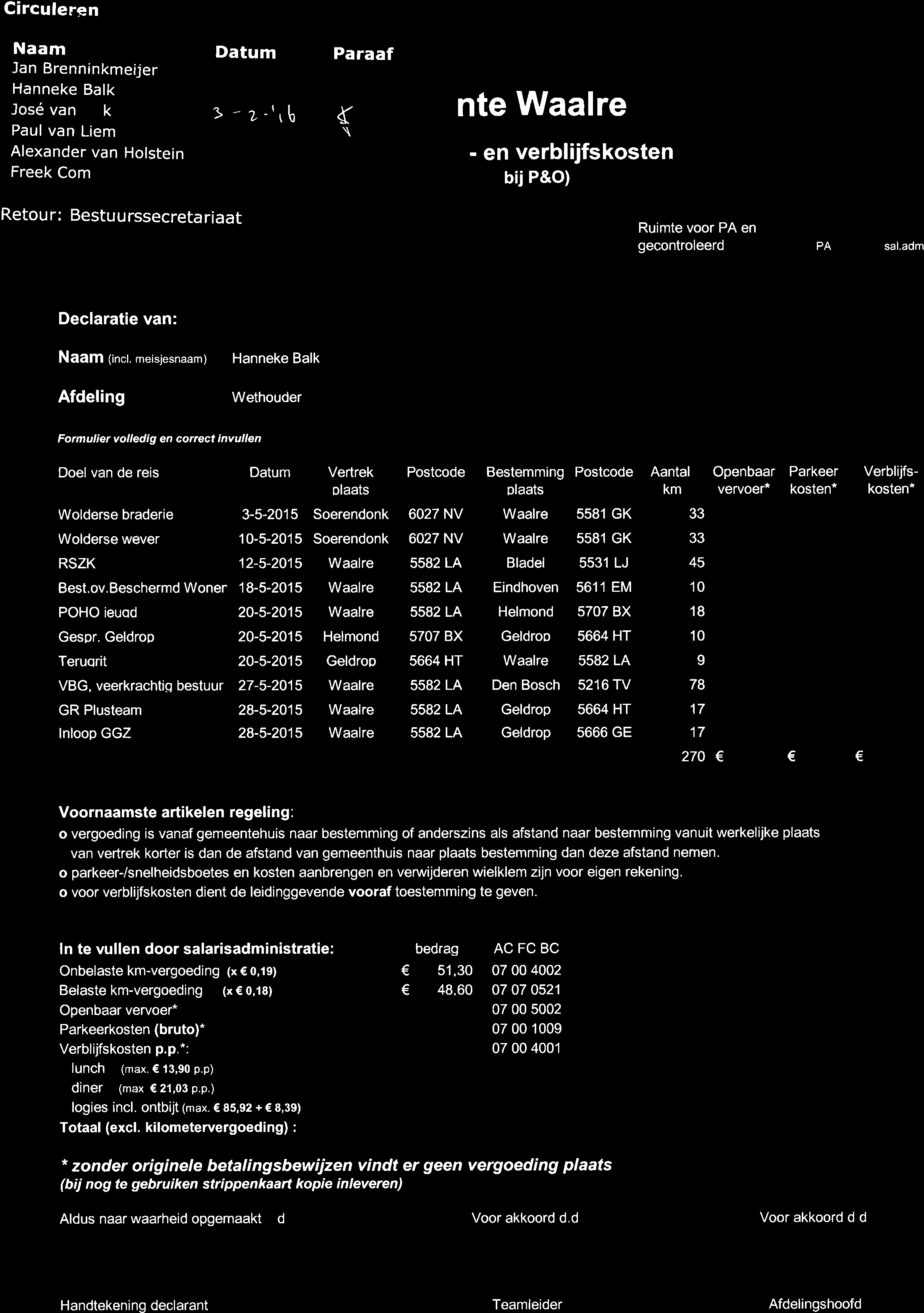 c rculeren.- Jan Brennineijer z/,/ú /* õ X José van k 3 -z-'rh { Paul van Liem 1.. "'l r í, \ -h.