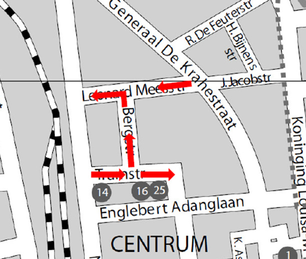 : : Onderwerp: Herinrichting Bergstraat / Leonard Meesstraat Datum: 12 november 2015, schepen van mobiliteit Verontschuldigd: Naar aanleiding van wegenwerken in de Leonard Meesstraat / Bergstraat is