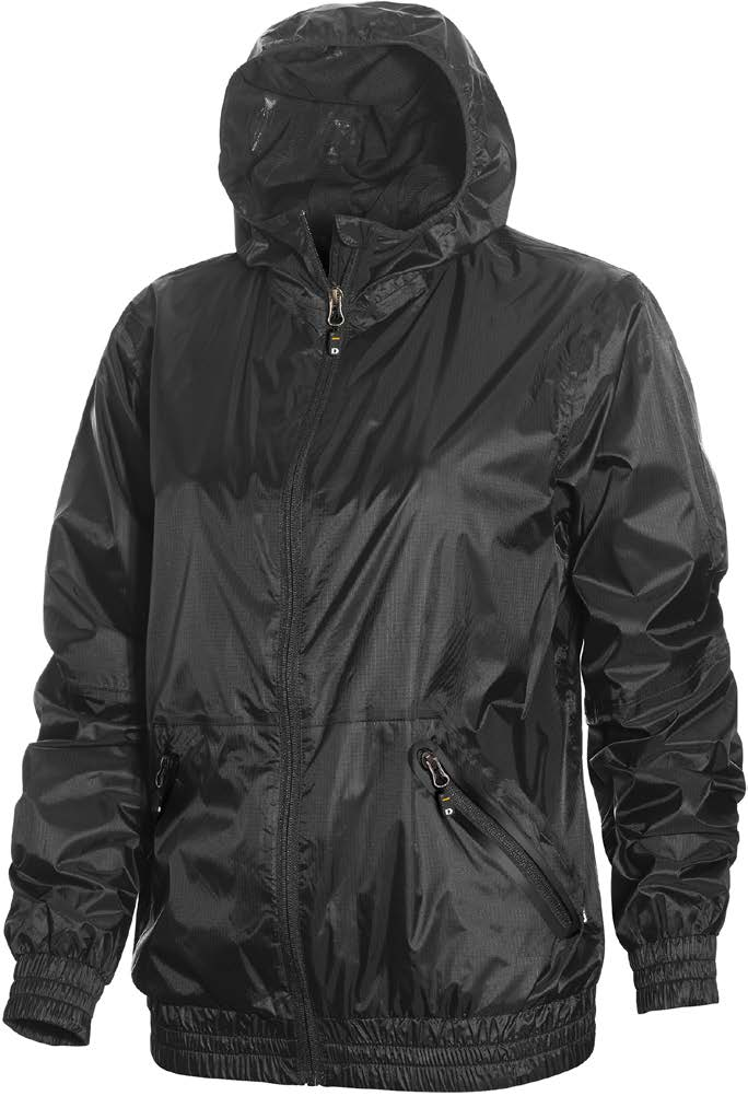 TECHNICAL INFORMATION 100 wit 990 zwart ROCKINGHAM 131026 Ultralichte windbreaker in ribstop met mesh voering. Vaste capuchon en voorgevormde mouwen.