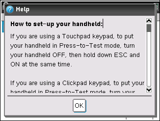 Vanuit een geopend document op een Clickpad. Druk op / c en selecteer dan Druk-om-te-toetsen > Help. Het Helpvenster wordt geopend.