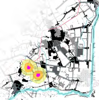 44 Concept: Clusters Zwermen Dalen In het esdorpenlandschap rond Dalen is het landschapspatroon onregelmatiger en kleinschaliger van karakter dan in het veenontginningslandschap.