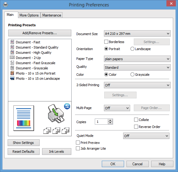 Informatie over toepassingen en netwerkdiensten Uitleg bij de printerdriver voor Windows De printerdriver voor Windows heeft een Help-functie.
