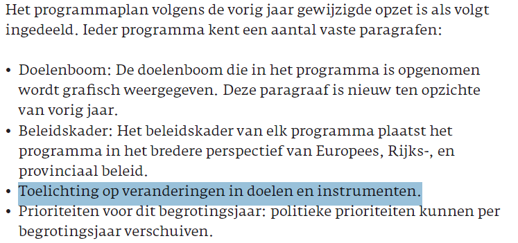 EVALUATIE_COMPLEET_PP1C.DOCX blad 30 uit 102 Veranderingen in doelen De veranderingen: nieuw, veranderd of afgesloten, staan in de tabel.