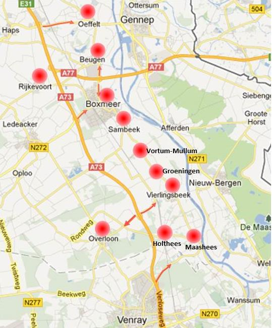 In het verkeersmodel zijn twee scenario s berekend voor de ruimtelijke ontwikkelingen: een realistisch scenario (prognose plannen tot 2022 op gemeentegrond) en een groeiscenario (prognoseplannen