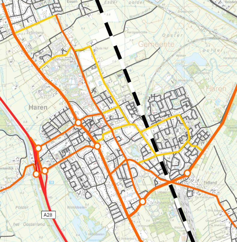 Huidige verkeerssituatie 2 Huidige verkeerssituatie In dit hoofdstuk wordt een beschrijving gegeven van de verkeersstructuur van Haren.