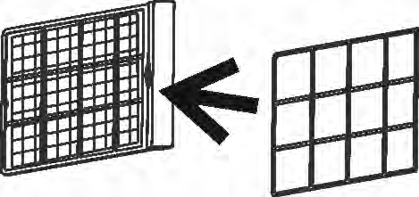 Gebruik van de adapter Inbouwen van het koolfilter 1. Trek het filterframe uit het stopcontact. Boor een gat met een diameter van 151 mm in de wand of het raam. Wand of raam 2.