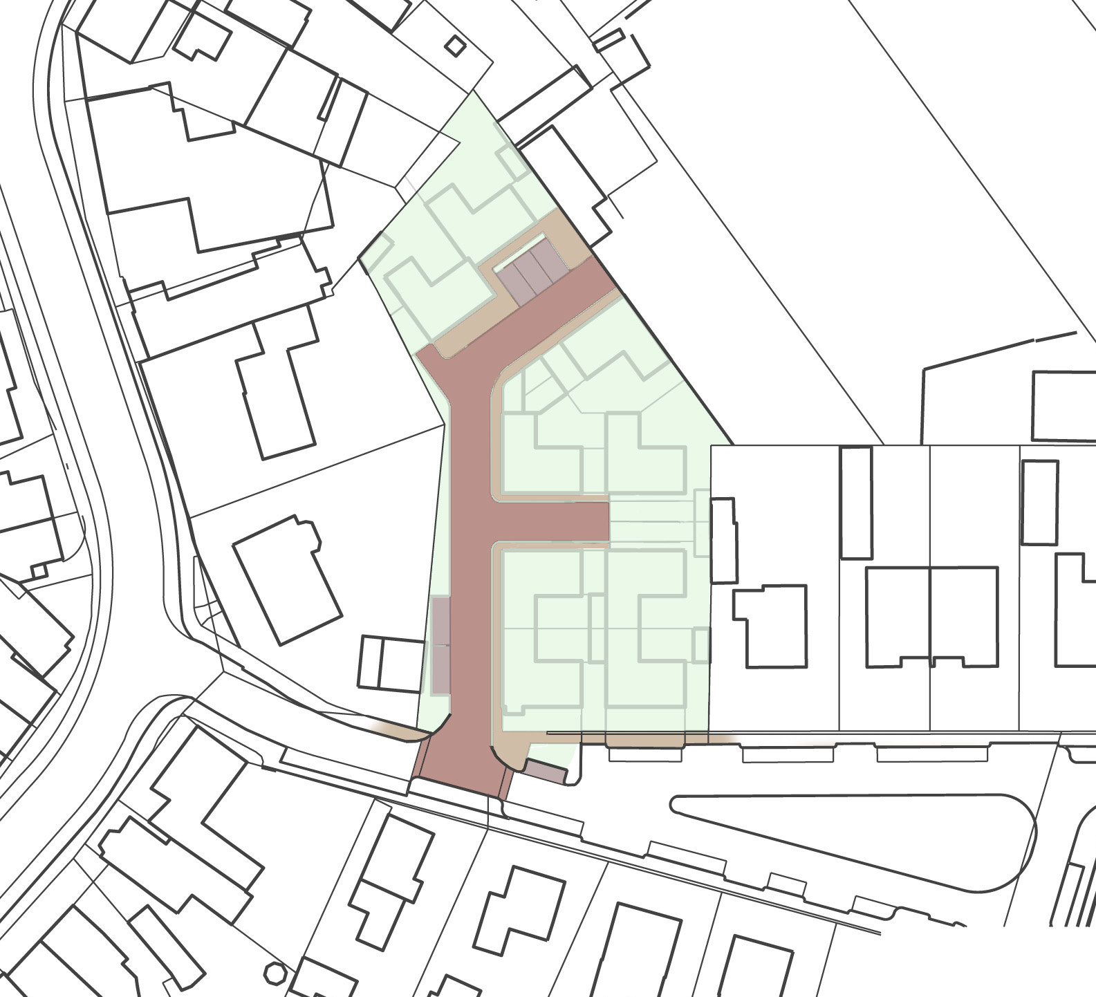 2.2 VERKEER De Roozendries ligt op de rand van het dorpscentrum en vormt de overgang naar een woonuitbreiding. Het betreft een ontwikkeling op een relatief diep perceel.