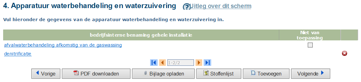 "Lozend": het water van dit lozingspunt wordt geloosd in oppervlaktewater (rechtstreeks of via riolering in zone B en C) "Transfer": het water van dit lozingspunt wordt na het verlaten van het