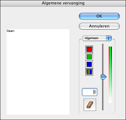 KLEUREN AFSTELLEN 62 KLEUREN BEWERKEN IN DE MODUS ALGEMENE RGB, ALGEMENE CMYK OF ALGEMEEN GRIJS 1 Zorg ervoor dat de modus Algemene RGB, Algemene CMYK of Algemeen grijs is geselecteerd in het