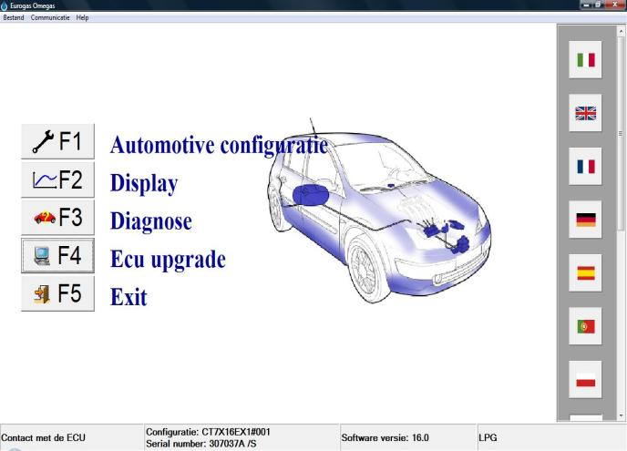 3 Interface software 3.1 Inleiding De Eurogas Omegas Interface software is specifiek gemaakt voor het controleren en diagnosticeren van het gassysteem.