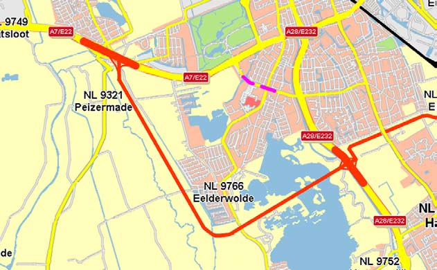 Zuidwestelijke Ringweg A7 (west)-a28 Met het oog op de toekomst en de verdere uitbreiding van de stad Groningen zullen er maatregelen moeten worden genomen, die tien jaar geleden nog als niet
