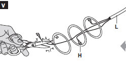 6.11 Verwijder de contacten (G) 6.12 Dis connecteer de contacten (H) 6.13 Knip de stekkers (H) af 6.