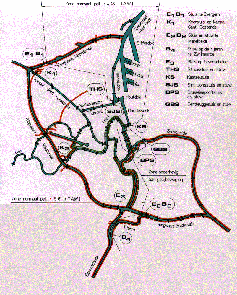 2.1.4 Bescherming van Gent De watertoevoer vanuit Frankrijk naar de Leie en naar de Bovenschelde wordt in belangrijke mate beïnvloed door de neerslag in Noord-Frankrijk.