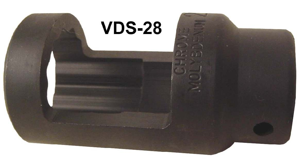 VDS-27 VDS-28 Verstuiver dopsleutel SW 27 met uitsparing Geschikt voor demonteren en monteren van gewone verstuivers en moderne verstuivers met elektronische aansluiting op dieselmotoren, zoals op o.
