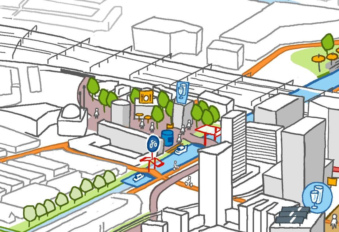 Vanuit een groei naar een duurzame en gezonde stad past een benadering om te streven naar een autoluw westelijke centrumgebied tussen de Van Zijstweg en Vleutenseweg, o.a. door een 30-km regime.