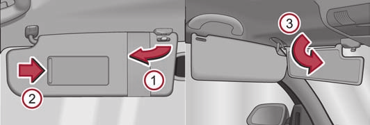 60 Verlichting en zicht Als een portier, de motor- of de kofferklep/achterklep open blijven staan, wordt de verlichting bij uitgeschakeld contact binnen 2 minuten uitgeschakeld.