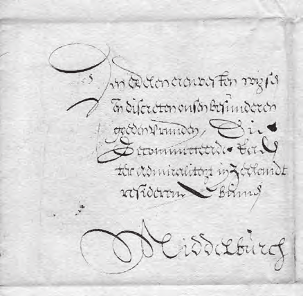 Brief van Frederik Hendrik met de benoeming van Marinus Hollaer als bevelhebber, 15 juni 1625.