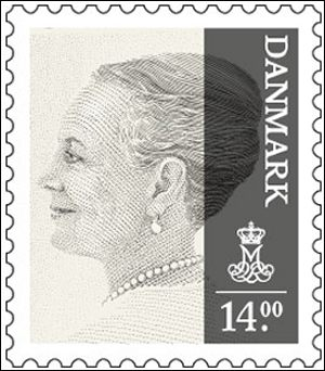 Koningin Margaretha II van Denemarken Regeringsjubileum in Denemarken De Deense postdienst herdacht in 2012 het veertigjarig regeringsjubileum van koningin Margaretha II.
