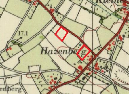 Figuur 4. Situering van het plangebied binnen de historische kaarten Situatie 1811-1832 (bron: www.watwaswaar.nl) Situatie 1898 (bron: www.watwaswaar.nl) Situatie 1922 (bron: www.