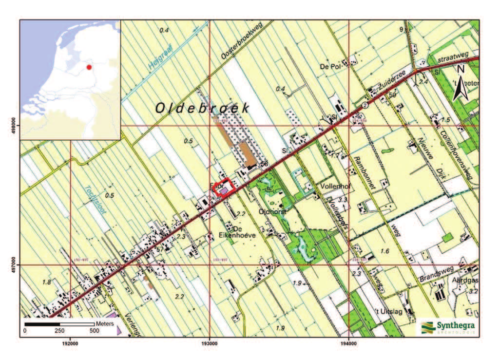 1.3 Ligging en huidige situatie plangebied Het plangebied is circa 1,2 ha groot en bevindt zich ten noordoosten van de bebouwde kom van Oldebroek (afbeelding 1.1).
