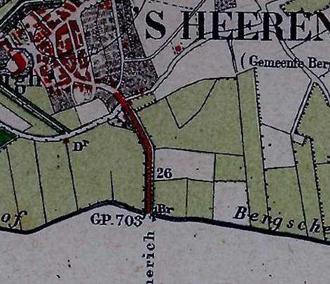N Figuur 3. Situering van het plangebied binnen de Kadastrale kaart uit 1822 (Minuutplan) s-heerenberg (gemeente Montferland) - Emmerikseweg (ong.