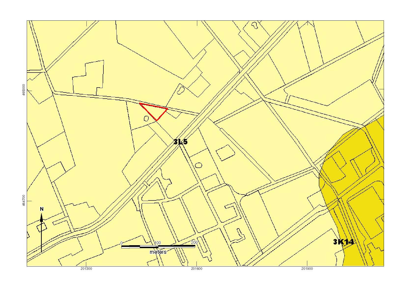 LEGENDA 3L5 Golvende dekzandvlakte 3K14 Dekzandrug Afbeelding 2.1: Ligging van het plangebied op de Geomorfologische kaart van Nederland 1:50.000, aangegeven met het rode kader (Bron: ARCHIS2, www.