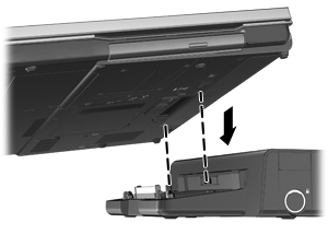 De dockingconnector gebruiken (alleen bepaalde modellen) Met de dockingconnector kunt u de computer aansluiten op een optioneel dockingapparaat.