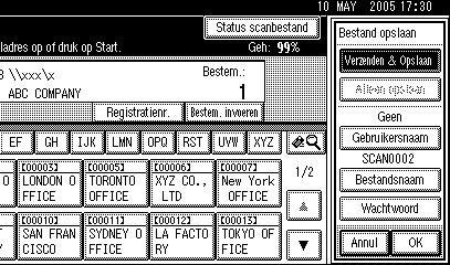 Scanbestanden versturen met scan-to-folder 3 C Maak de scaninstellingen. U kunt op twee manieren scaninstellingen opgeven, zoals hieronder beschreven: Elke instelling apart configureren. Zie Pag.